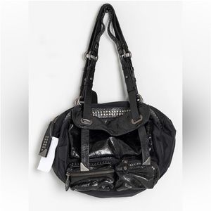 Vintage Francisco Biasia studded moto metallic shoulder bag